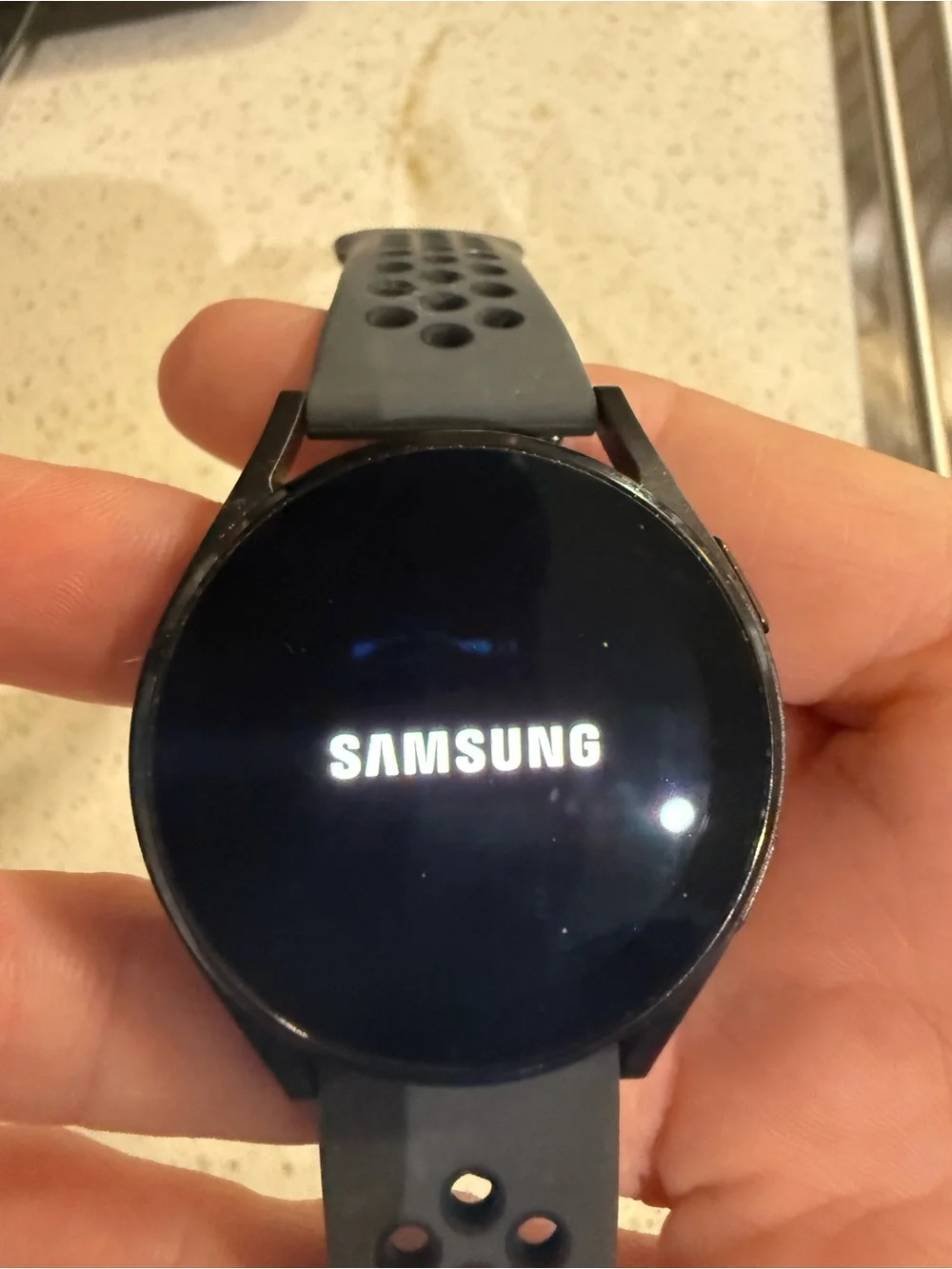 Samsung Black Fitness Smartwatch with Perforated Sport Band